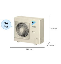 Máy lạnh âm trần Daikin Inverter FCFC60DVM/RZFC60DVM+BRC2E61+BYCQ125EAF 2.5hp-1 pha  (Điều khiển dây)