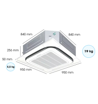Máy lạnh âm trần Daikin Inverter FCFC50DVM/RZFC50DVM+BRC7F635F9+BYCQ125EAF – 2.0hp (điều khiển không dây)