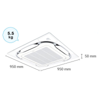 Máy lạnh âm trần Daikin FCFC125DVM/RZFC125DY1+BRC7F635F9+BYCQ125EAF Inverter – 5.0hp 3 pha (điều khiển không dây)