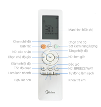 Máy lạnh treo tường Midea Inverter MSAGA-10CRDN8 -1.0hp