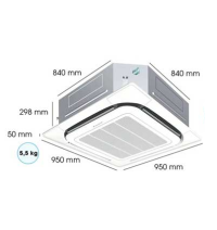 Máy lạnh âm trần Daikin FCFC60DVM/RZFC60DVM+BRC7F635F9+BYCQ125EAF Inverter – 2.5hp (điều khiển không dây)