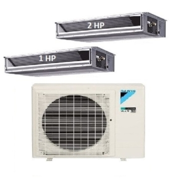 Máy Lạnh Multi Daikin Inverter 1 Dàn Nóng 2 HP + 2 Dàn Lạnh Giấu Trần Nối Ống Gió 1 HP – 2 HP
