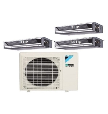 Máy Lạnh Multi Daikin Inverter 1 Dàn Nóng 4 HP + 3 Dàn Lạnh Giấu Trần Nối Ống Gió 1HP-1.5HP-2HP