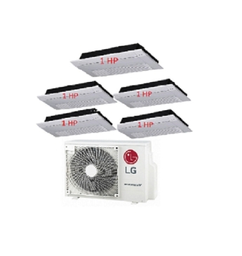 Máy Lạnh Multi LG 1 Dàn Nóng 5 Hp + 5 Dàn Lạnh Âm Trần 1 Hướng Thổi 1 Hp