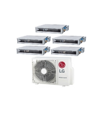 Máy Lạnh Multi LG 1 Dàn Nóng 5 Hp + 5 Dàn Lạnh Âm Trần Nối Ống Gió 1 Hp - 1.5 Hp