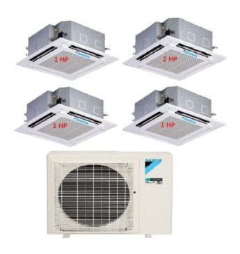 Máy Lạnh Multi Daikin Inverter 1 Dàn Nóng 4 HP + 4 Dàn Lạnh Âm Trần 1 HP – 2 HP