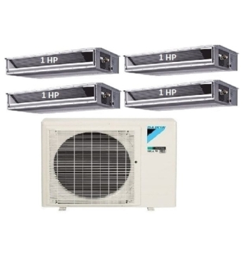 Máy Lạnh Multi Daikin Inverter 1 Dàn Nóng 3.5 HP + 4 Dàn Lạnh Giấu Trần Nối Ống Gió 1 HP