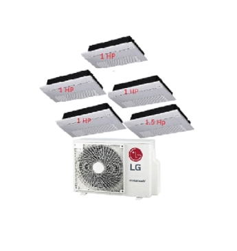 Máy Lạnh Multi LG 1 Dàn Nóng 5 Hp + 5 Dàn Lạnh Âm Trần 1 Hướng Thổi 1 Hp - 1.5Hp