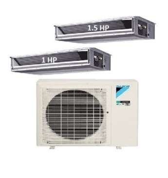 Máy Lạnh Multi Daikin Inverter 1 Dàn Nóng 2 HP + 2 Dàn Lạnh Giấu Trần Nối Ống Gió 1 HP – 1.5 HP