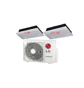 Máy Lạnh Multi LG 1 Dàn Nóng 2.5 Hp + 2 Dàn Lạnh Âm Trần 1 Hướng Thổi 1 Hp - 2.5 Hp
