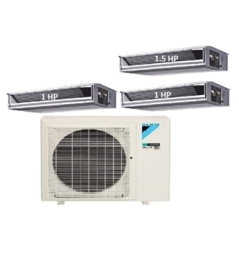 Máy Lạnh Multi Daikin Inverter 1 Dàn Nóng 3.5 HP + 3 Dàn Lạnh Giấu Trần Nối Ống Gió 1 HP-1.5 HP