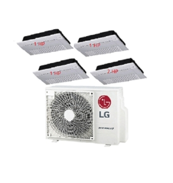 Máy Lạnh Multi LG 1 Dàn Nóng 4 Hp + 4 Dàn Lạnh Âm Trần 1 Hướng Thổi 1 Hp - 2 Hp