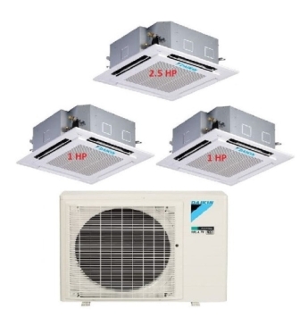Máy Lạnh Multi Daikin Inverter 1 Dàn Nóng 4 HP + 3 Dàn Lạnh Âm Trần 1 HP – 2.5 HP