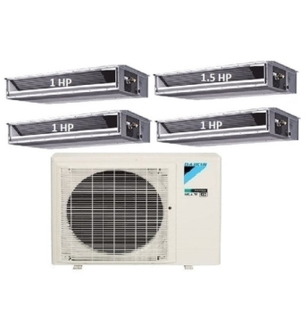 Máy Lạnh Multi Daikin Inverter 1 Dàn Nóng 4 HP + 4 Dàn Lạnh Giấu Trần Nối Ống Gió 1 HP – 1.5 HP