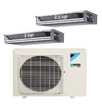 Máy Lạnh Multi Daikin Inverter 1 Dàn Nóng 4 HP + 2 Dàn Lạnh Giấu Trần Nối Ống Gió 2 HP-2.5 HP