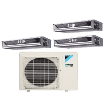 Máy Lạnh Multi Daikin Inverter 1 Dàn Nóng 3.5 HP + 3 Dàn Lạnh Giấu Trần Nối Ống Gió 1 HP – 2 HP