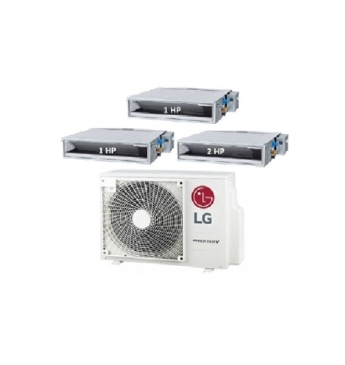 Máy Lạnh Multi LG 1 Dàn Nóng 3.5 Hp + 3 Dàn Lạnh Âm Trần Nối Ống Gió 1 Hp - 2 Hp