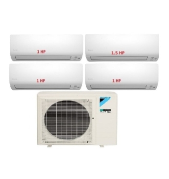 Máy Lạnh Multi Daikin Inverter 1 Dàn Nóng 4 HP + 4 Dàn Lạnh Treo Tường 1 HP - 1.5 HP