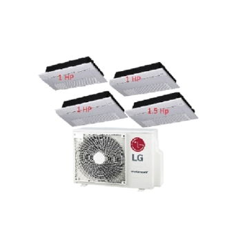 Máy Lạnh Multi LG 1 Dàn Nóng 4 Hp + 4 Dàn Lạnh Âm Trần 1 Hướng Thổi 1 Hp - 1.5Hp
